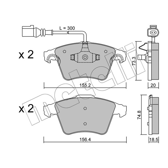 22-0552-2 - Brake Pad Set, disc brake 