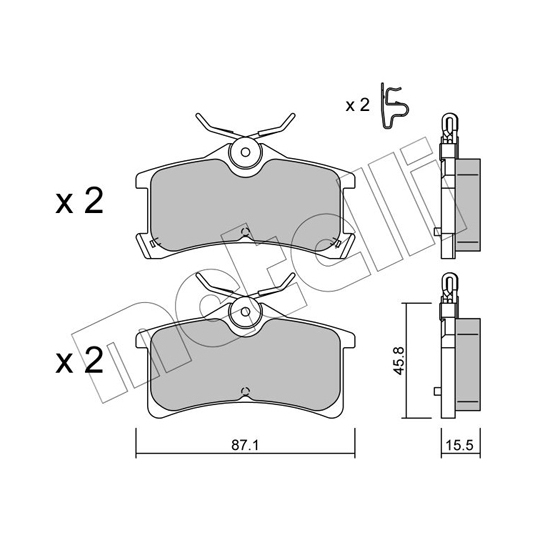 22-0449-0 - Brake Pad Set, disc brake 