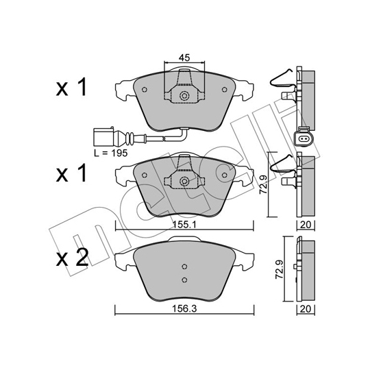 22-0549-4 - Brake Pad Set, disc brake 