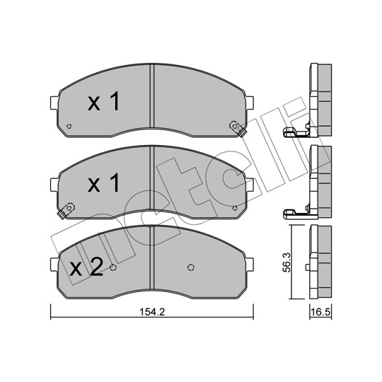 22-0374-0 - Bromsbeläggssats, skivbroms 