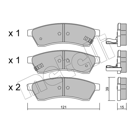 22-0510-1 - Brake Pad Set, disc brake 