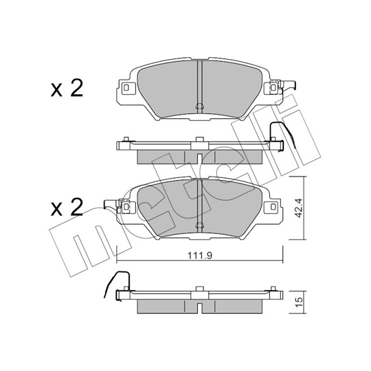 22-1158-0 - Brake Pad Set, disc brake 