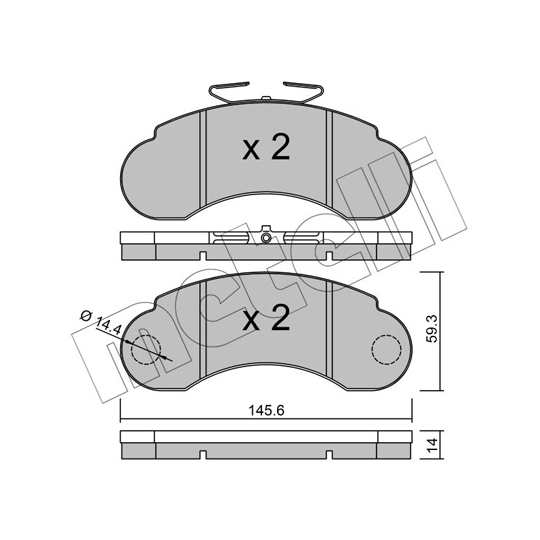 22-0055-0 - Brake Pad Set, disc brake 