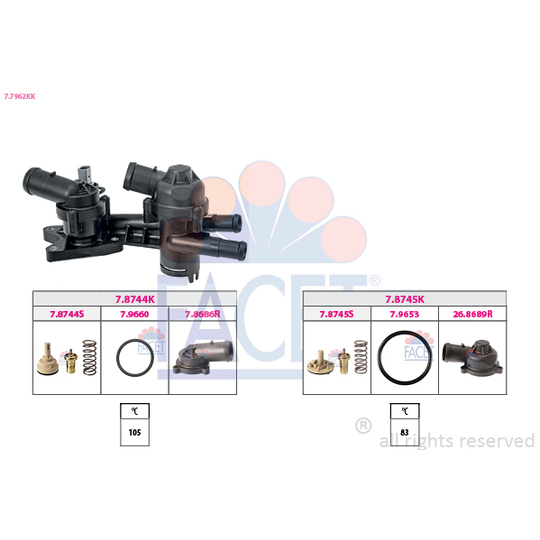 7.7962KK - Thermostat, coolant 