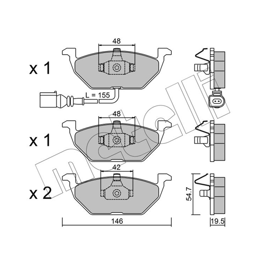 22-0211-2 - Brake Pad Set, disc brake 