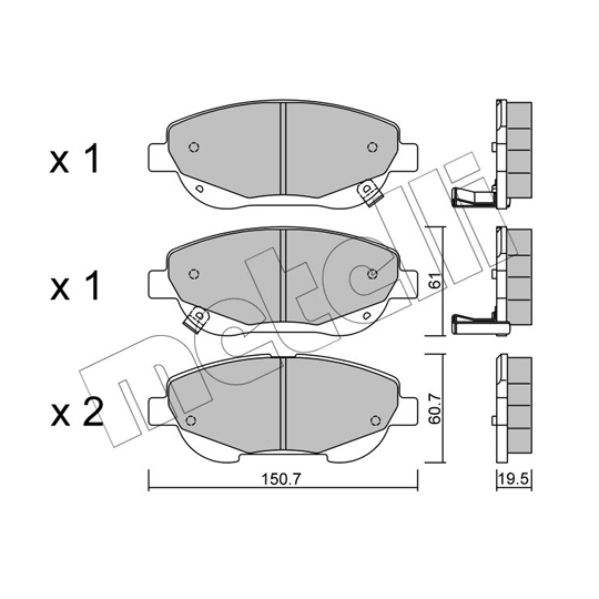 22-0879-0 - Brake Pad Set, disc brake 