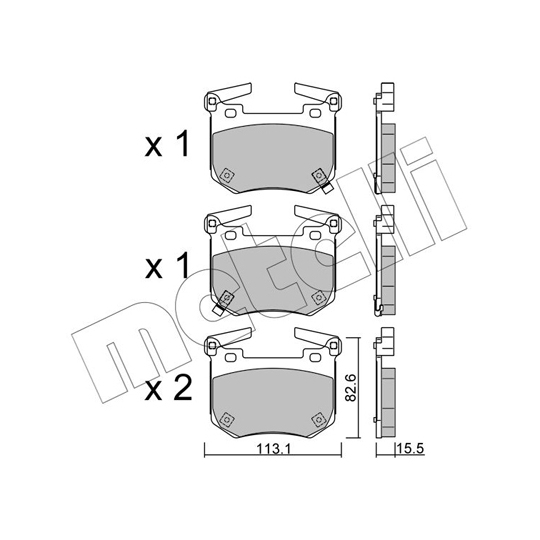 22-1307-0 - Brake Pad Set, disc brake 