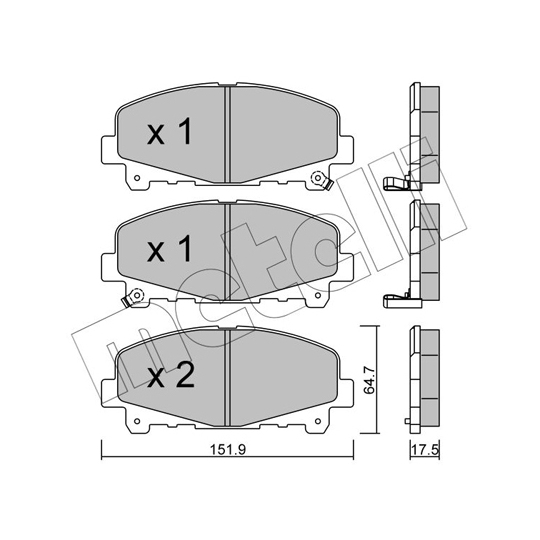 22-0867-0 - Brake Pad Set, disc brake 