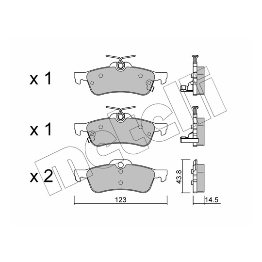 22-0556-1 - Brake Pad Set, disc brake 