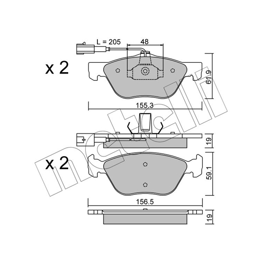 22-0083-0 - Brake Pad Set, disc brake 