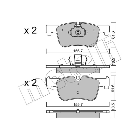 22-0960-0 - Brake Pad Set, disc brake 