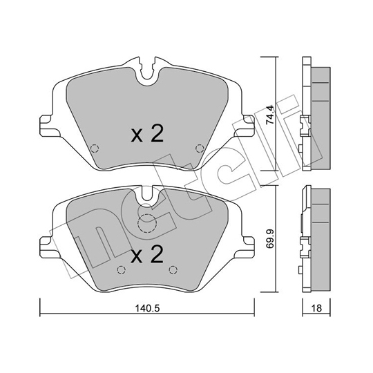 22-1354-0 - Brake Pad Set, disc brake 