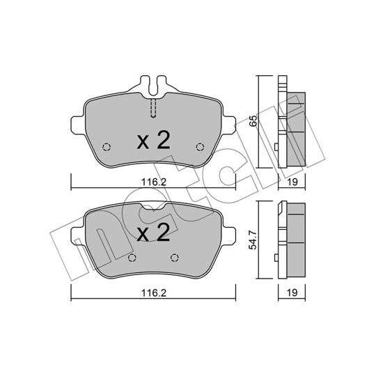 22-1022-0 - Brake Pad Set, disc brake 