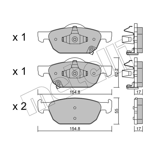 22-0866-0 - Brake Pad Set, disc brake 