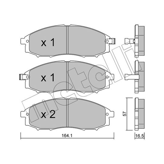 22-0611-0 - Brake Pad Set, disc brake 