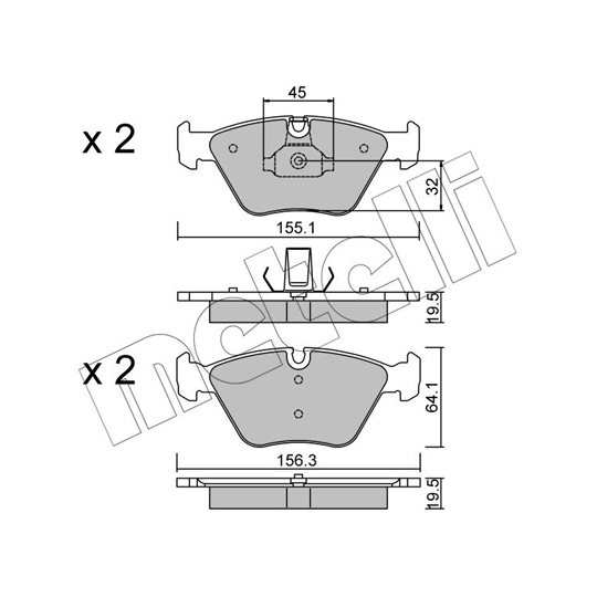 22-0207-3 - Brake Pad Set, disc brake 