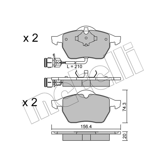 22-0181-0 - Brake Pad Set, disc brake 