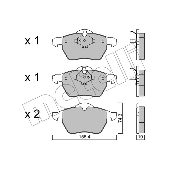 22-0314-1 - Brake Pad Set, disc brake 