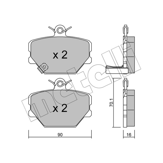 22-0341-0 - Brake Pad Set, disc brake 