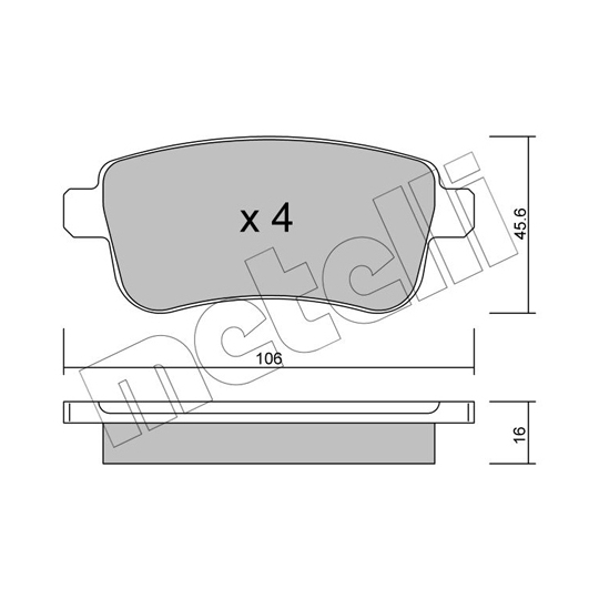 22-0818-0 - Brake Pad Set, disc brake 