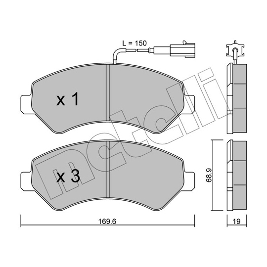 22-0709-0 - Brake Pad Set, disc brake 