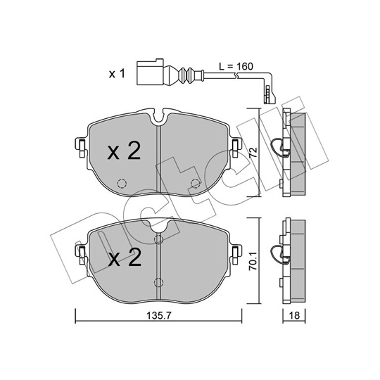 22-1321-0 - Brake Pad Set, disc brake 