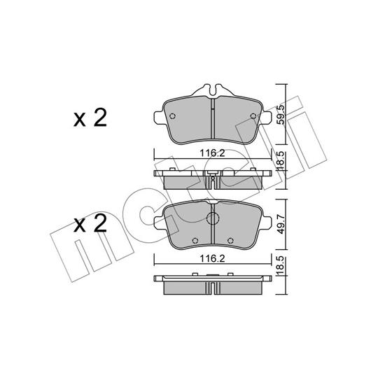 22-0968-0 - Brake Pad Set, disc brake 