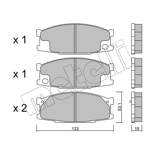 22-0909-0 - Brake Pad Set, disc brake 