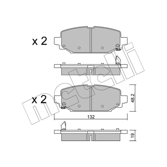 22-1210-0 - Brake Pad Set, disc brake 