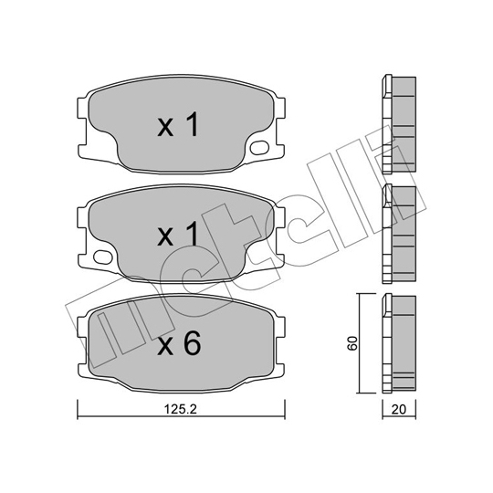 22-0622-0 - Brake Pad Set, disc brake 