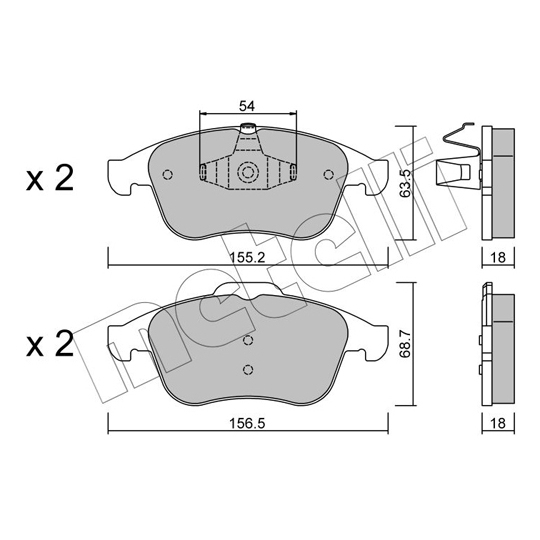 22-0803-0 - Brake Pad Set, disc brake 