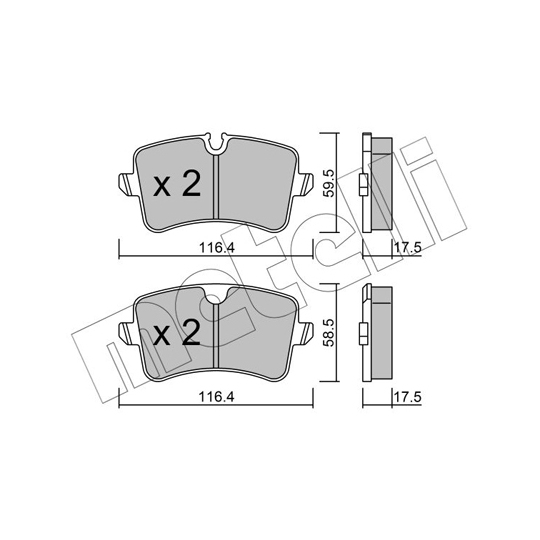 22-0955-0 - Brake Pad Set, disc brake 