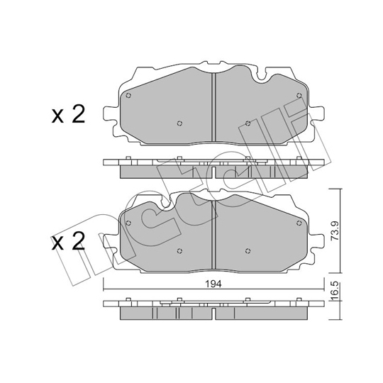 22-1128-0 - Brake Pad Set, disc brake 