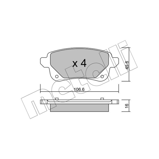 22-1112-0 - Brake Pad Set, disc brake 