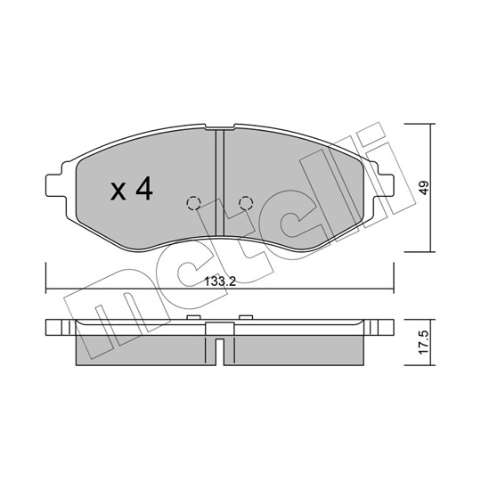 22-0508-0 - Brake Pad Set, disc brake 