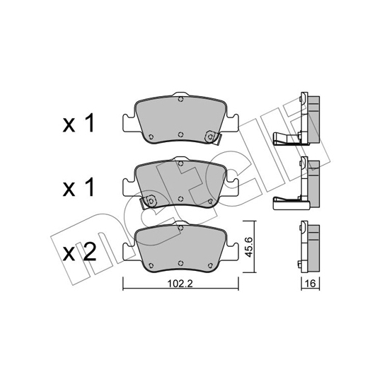 22-0796-0 - Brake Pad Set, disc brake 