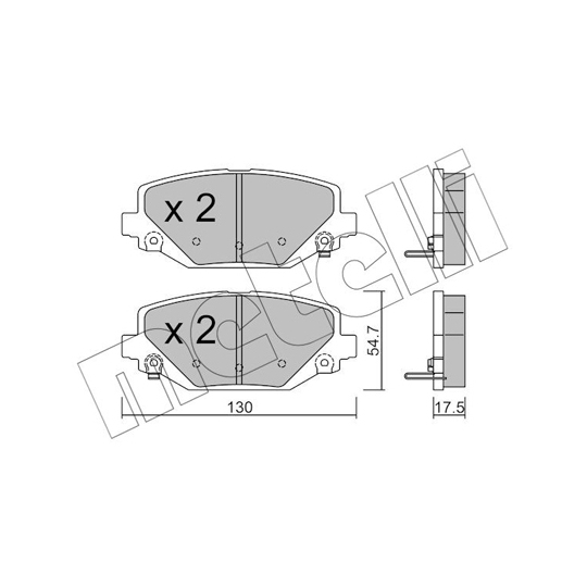 22-0947-0 - Brake Pad Set, disc brake 