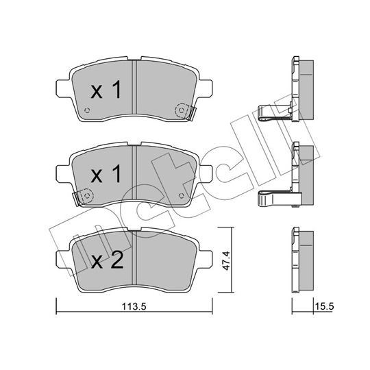 22-1162-0 - Brake Pad Set, disc brake 