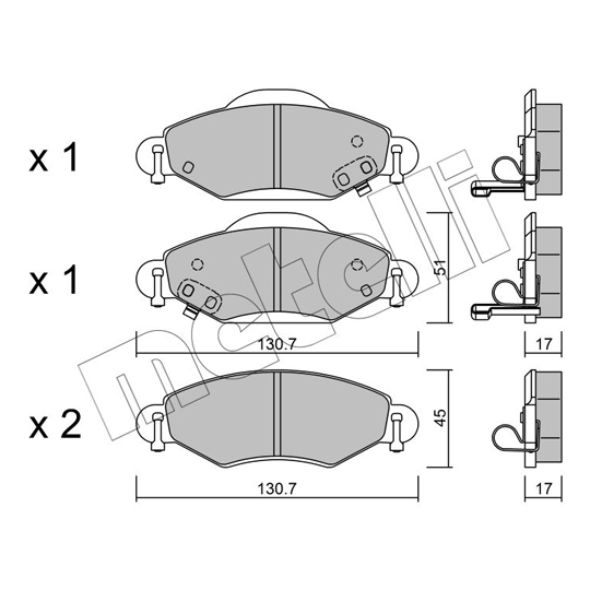 22-0421-0 - Brake Pad Set, disc brake 