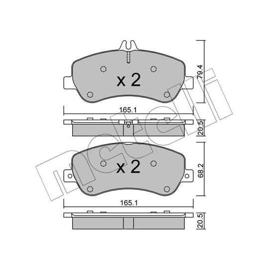 22-0825-0 - Brake Pad Set, disc brake 