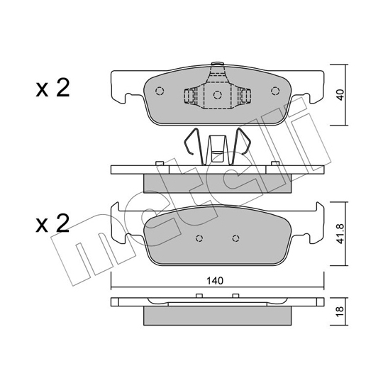 22-0975-0 - Brake Pad Set, disc brake 