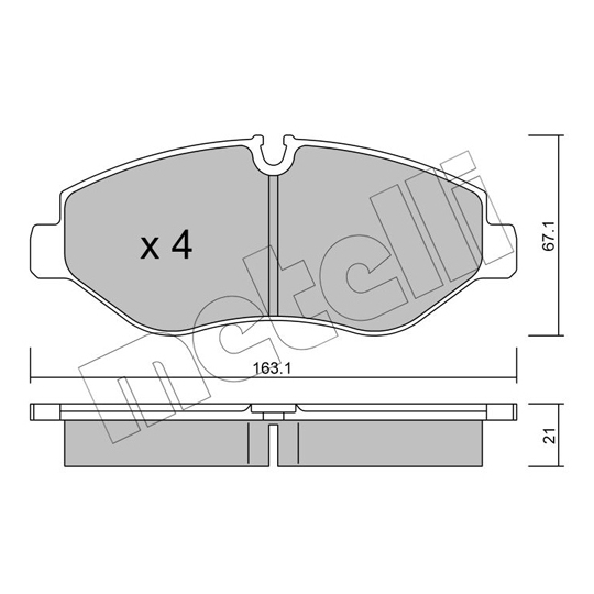 22-0671-0 - Brake Pad Set, disc brake 