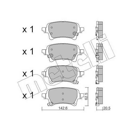 22-1376-0 - Brake Pad Set, disc brake 