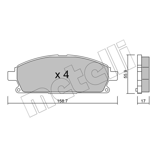 22-0406-0 - Brake Pad Set, disc brake 