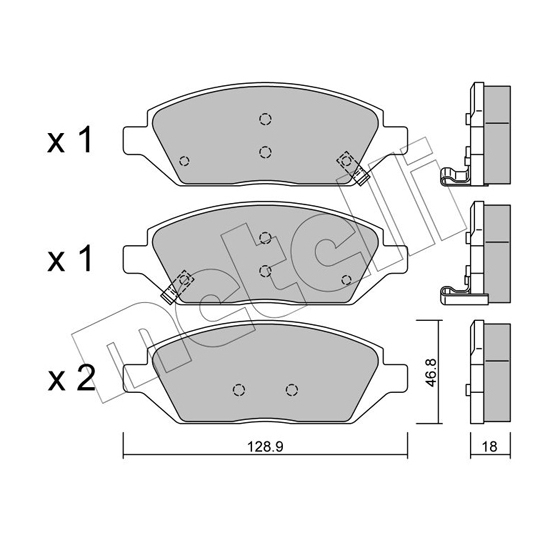 22-1113-0 - Brake Pad Set, disc brake 