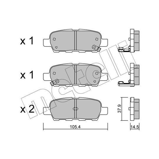 22-0612-0 - Brake Pad Set, disc brake 