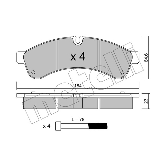 22-0851-0 - Brake Pad Set, disc brake 