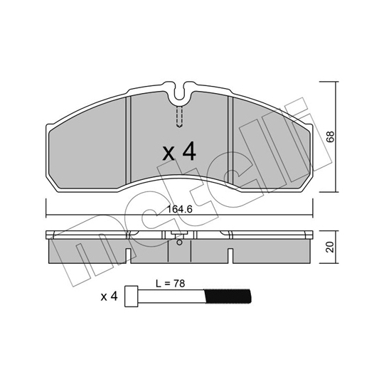 22-0578-5 - Brake Pad Set, disc brake 