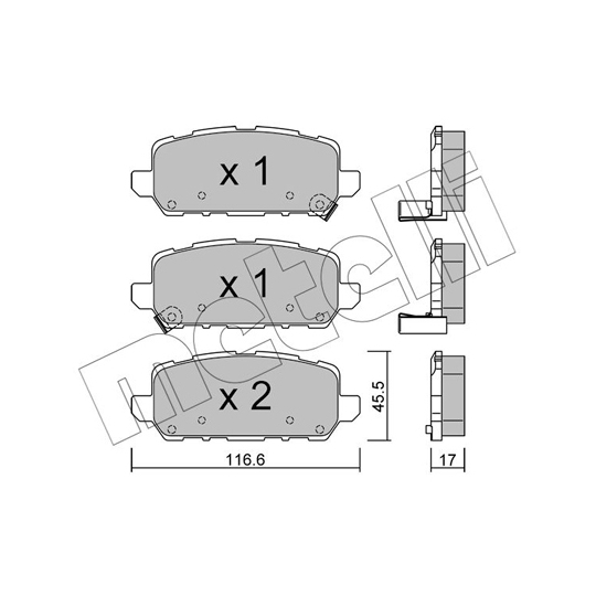 22-1084-0 - Brake Pad Set, disc brake 