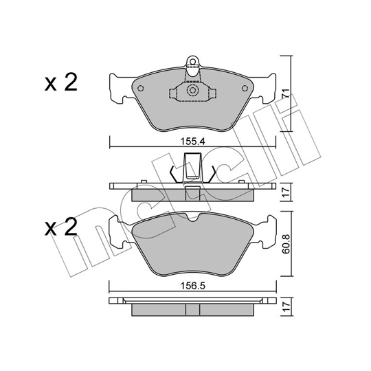 22-0128-0 - Brake Pad Set, disc brake 